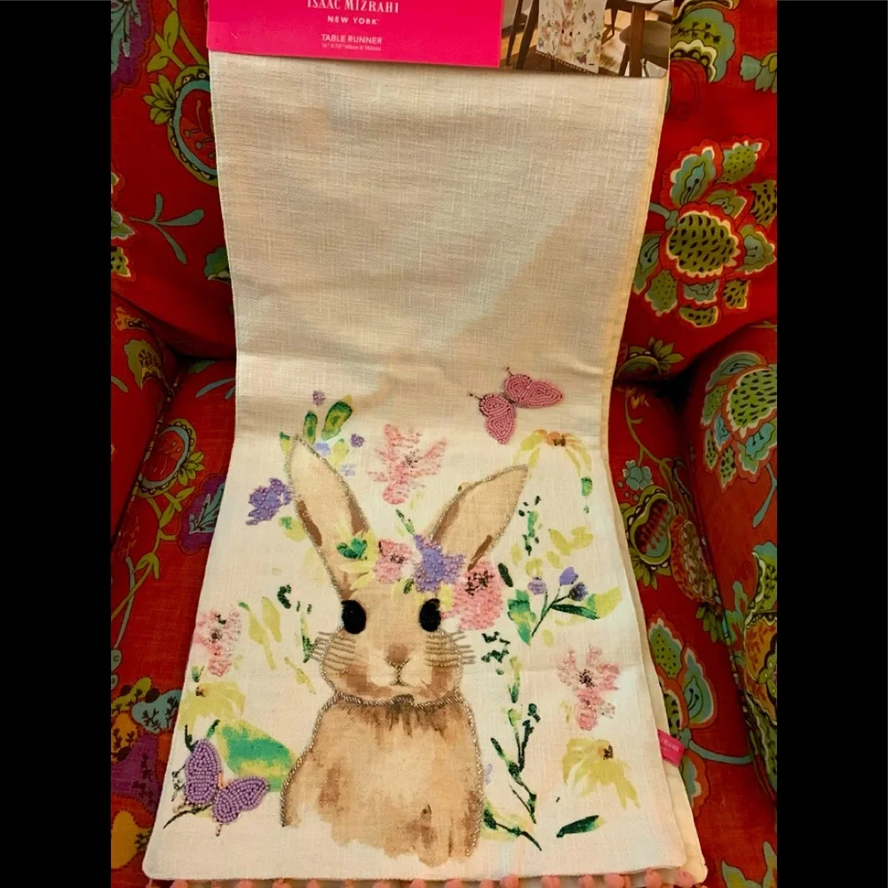 Isaac Mizrahi Easter Bunny Table Runner